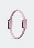 Anneau pilates rose fond gris clair