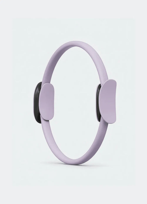 Anneau pilates violet fond gris clair
